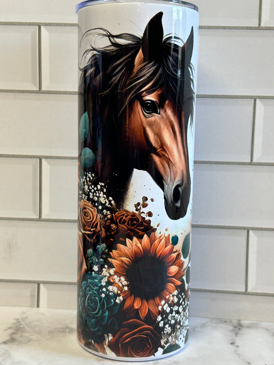 Floral Horse 20oz (Sublimated)