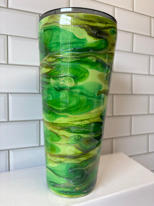 Green Ink Swirl 32oz