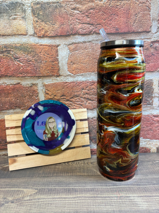 Camo Swirl 17oz "Soda Can" tumbler