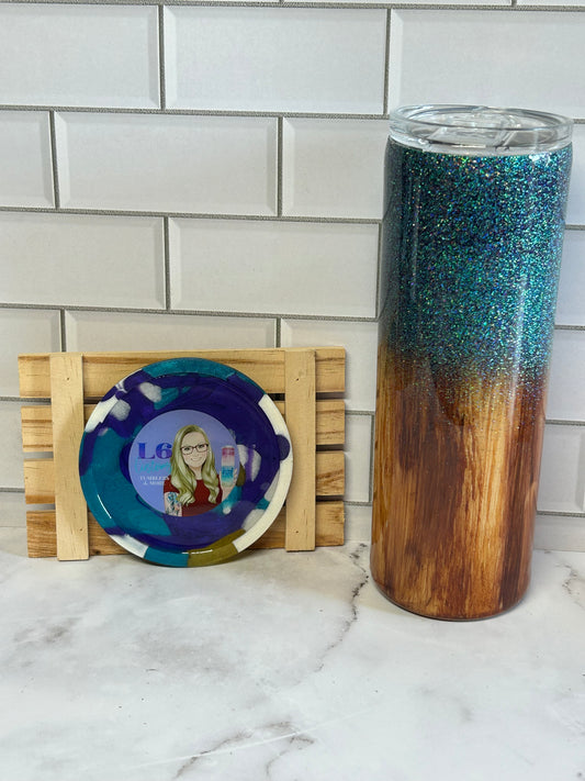 Glittered Woodgrain 20oz